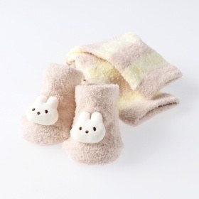 【ベビー】もこもこレッグウォーマー＆ソックスセット