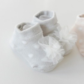 【ベビー】チュールフラワー足型ソックス