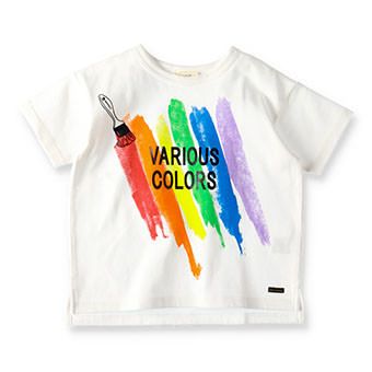 カラフルペイント半袖Tシャツ