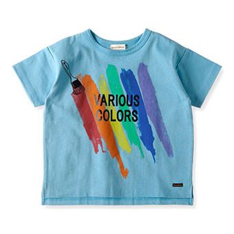 カラフルペイント半袖Tシャツ