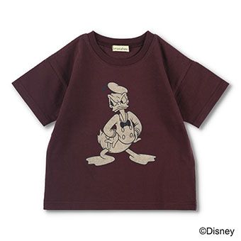 【Disney】モノトーンプリント半袖Tシャツ