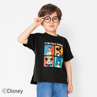 【Disney】ポートレート風プリント半袖Tシャツ
