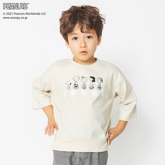 【PEANUTS】スヌーピー＆フレンズ ゆるシルエット8分袖Tシャツ