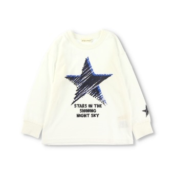【bコレ】グラフィック長袖Tシャツ ロンT