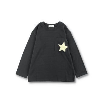 星プリントポケット長袖Ｔシャツ