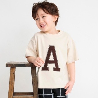 【USAコットン】アルファベット半袖Tシャツ