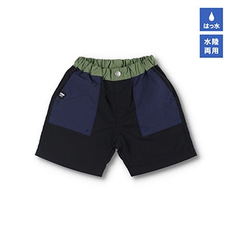 【Baby-mo掲載商品】【水陸両用/撥水加工】ナイロンハーフパンツ