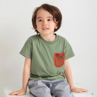 【プチプラ】メッシュポケット半袖Tシャツ