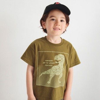 【プチプラ】恐竜プリント半袖Tシャツ
