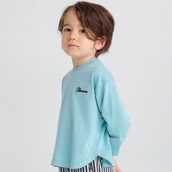 ワンポイント刺繍長袖Tシャツ　ロンＴ