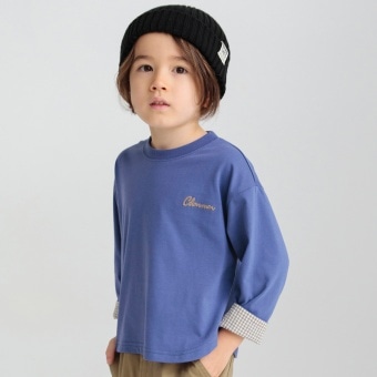ワンポイント刺繍長袖Tシャツ　ロンＴ