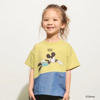 【Disney/ディズニー】スポーツグラフィック切替半袖Tシャツ