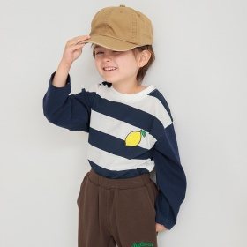 【ブランシェスmini】太ボーダー長袖Tシャツ