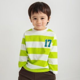 【ブランシェスmini】太ボーダー長袖Tシャツ
