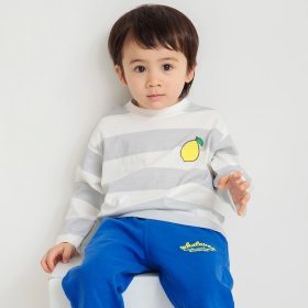 【ブランシェスmini】太ボーダー長袖Tシャツ