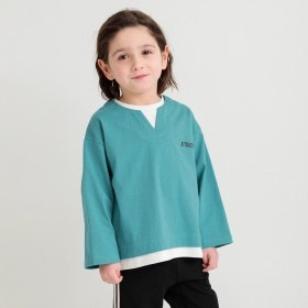 重ね着風長袖Tシャツ