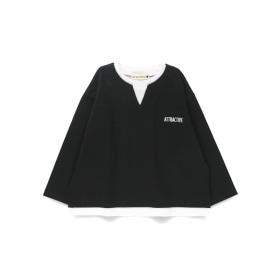 重ね着風長袖Tシャツ