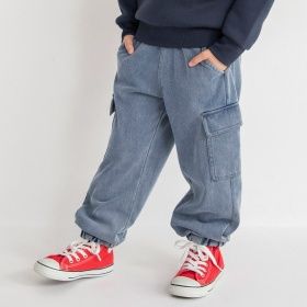 【あったか/デニム】裏起毛やわらかカーゴパンツ