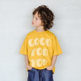 【ショート丈／ワイドシルエット】 ロゴプリント半袖Tシャツ