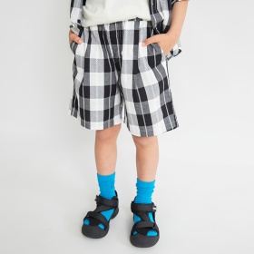 【おそろい】ブロックチェックハーフパンツ