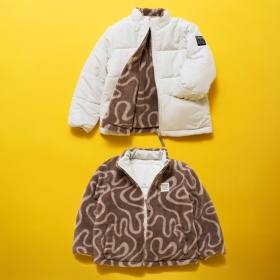 【マシンウォッシャブル】中綿ボアリバーシブルブルゾン