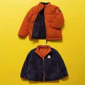 【マシンウォッシャブル】中綿ボアリバーシブルブルゾン