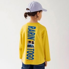 転写プリント長袖Tシャツ