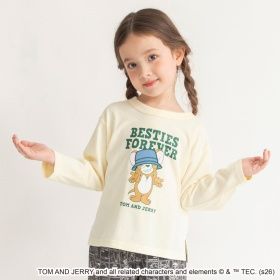 【WEB先行】【トムとジェリー】フロントプリント長袖Tシャツ_