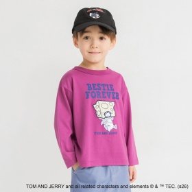 【WEB先行】【トムとジェリー】フロントプリント長袖Tシャツ_