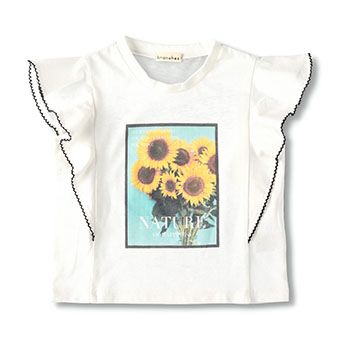 フラワーフォトプリントTシャツ