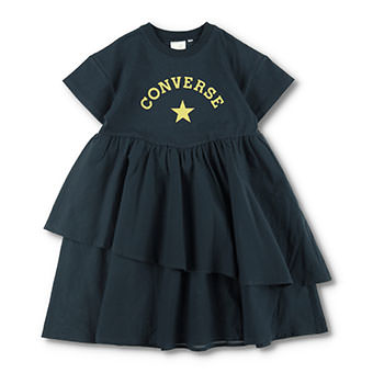 【CONVERSE】アシンメトリー半袖ワンピース