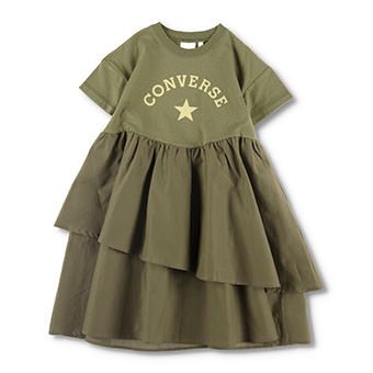 【CONVERSE】アシンメトリー半袖ワンピース