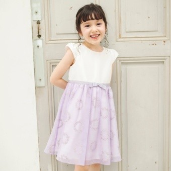 【キメ服】お花リース刺繍ジャンパースカート