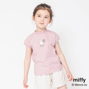 【Miffy/ミッフィー】グリッタープリント半袖Tシャツ