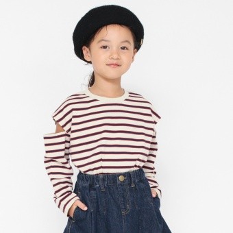 （ロイヤルコットン） ショルダーカットアウト長袖Tシャツ