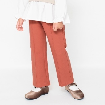 センタープレス風ロングパンツ