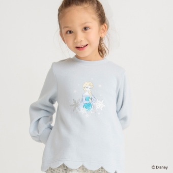 【DisneyCollection/ディズニーコレクション】裏起毛裾スカラップトレーナー_