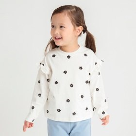 【ブランシェスmini】フリル長袖Ｔシャツ