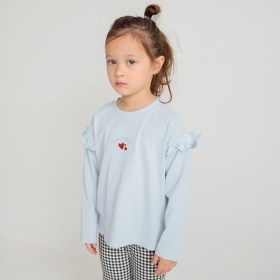 【ブランシェスmini】フリル長袖Ｔシャツ