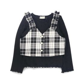 【おそろい】チェック柄トップスセット