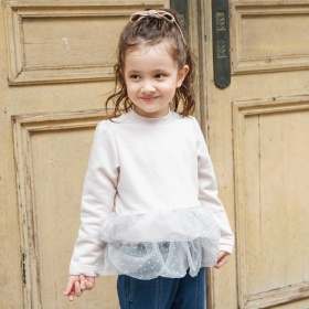 【あったか】裾ドットティアード裏起毛チュニック