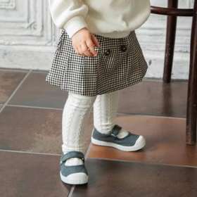 前ボタン起毛プリーツスカート