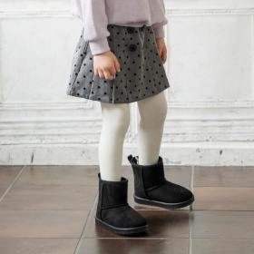 前ボタン起毛プリーツスカート