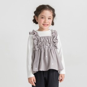 ハート柄刺しゅうドッキングチュニック