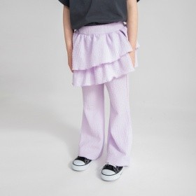 フリル付きカットフレアパンツ