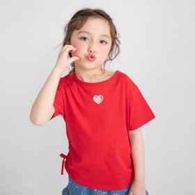 前後2WAY脇シャーリング半袖Tシャツ