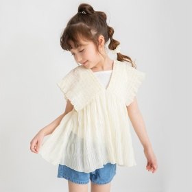 インナー付きシャーリングチュニック