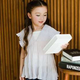 インナー付きシャーリングチュニック