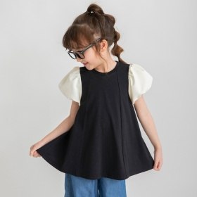 袖異素材バルーンチュニック