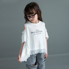 【WEB限定】ハンカチーフヘム裾肩あきＴシャツ